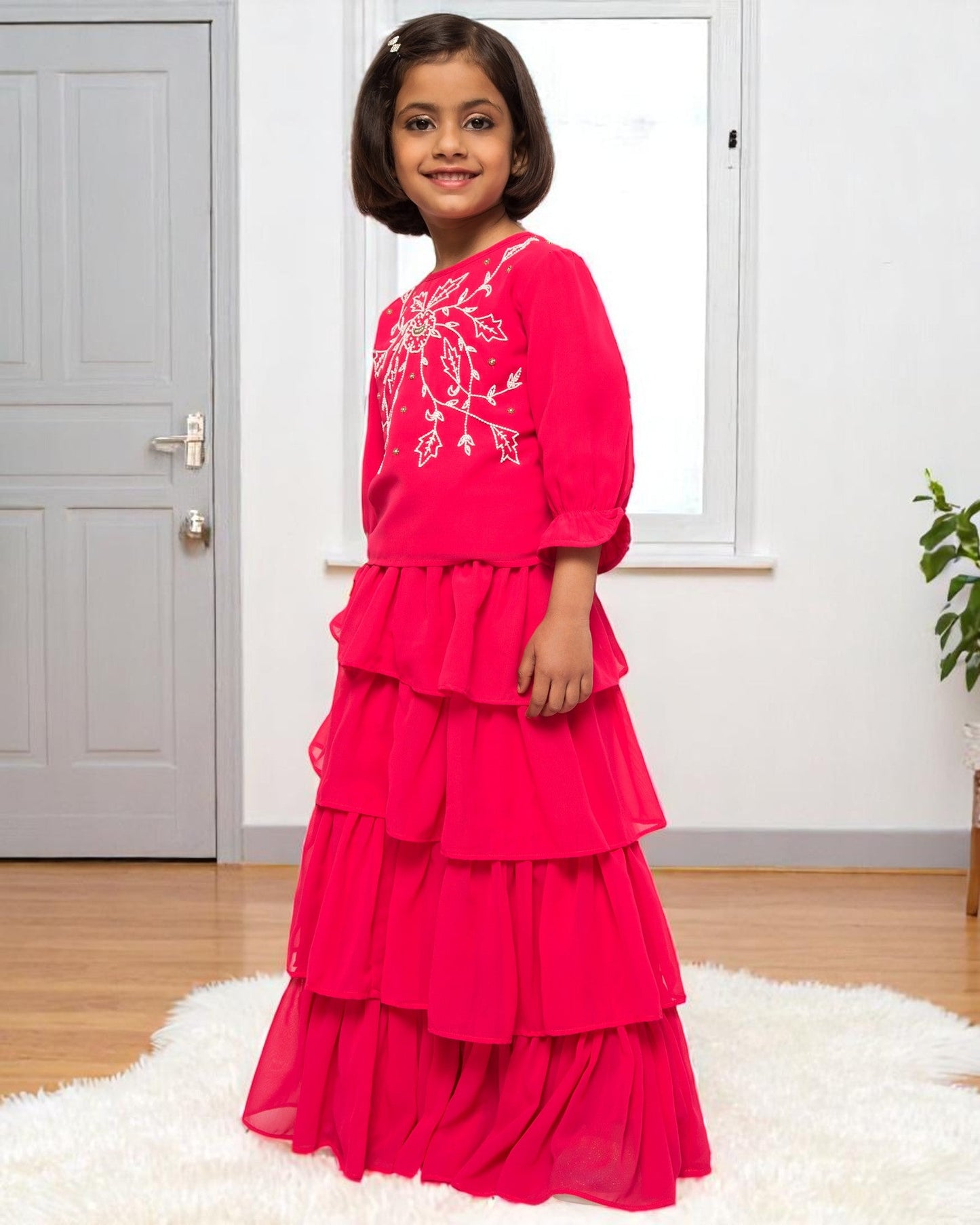 Ethereal Elegance: Handcrafted Georgette 3-Piece Set