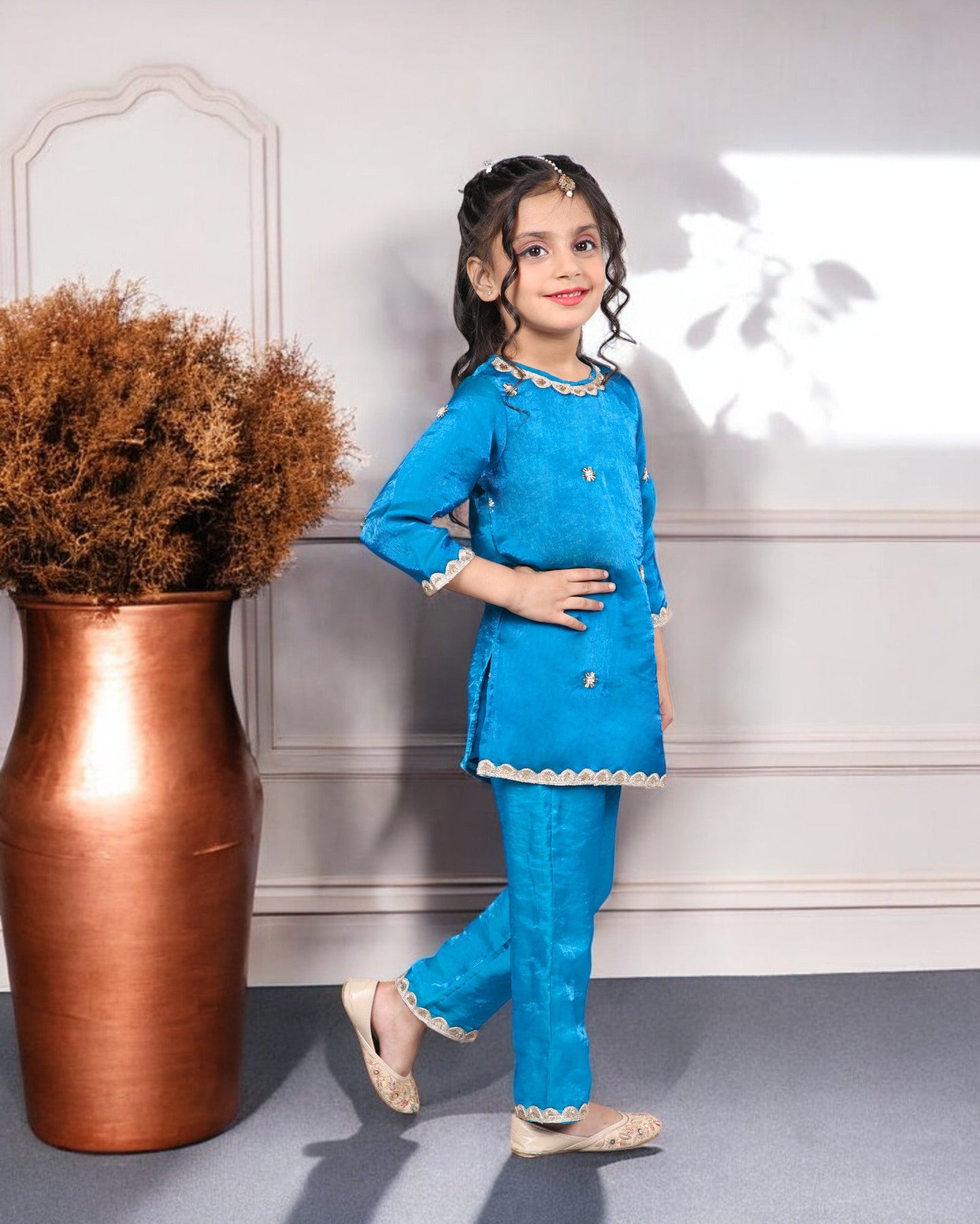 Jashmanara Kids’ Designer Suit – Fendi Fabric, Embellished for Girls