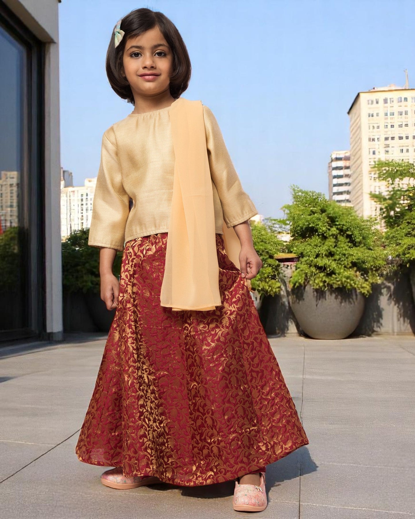 Lehenga-Top-Duppata-3 Pcs Set