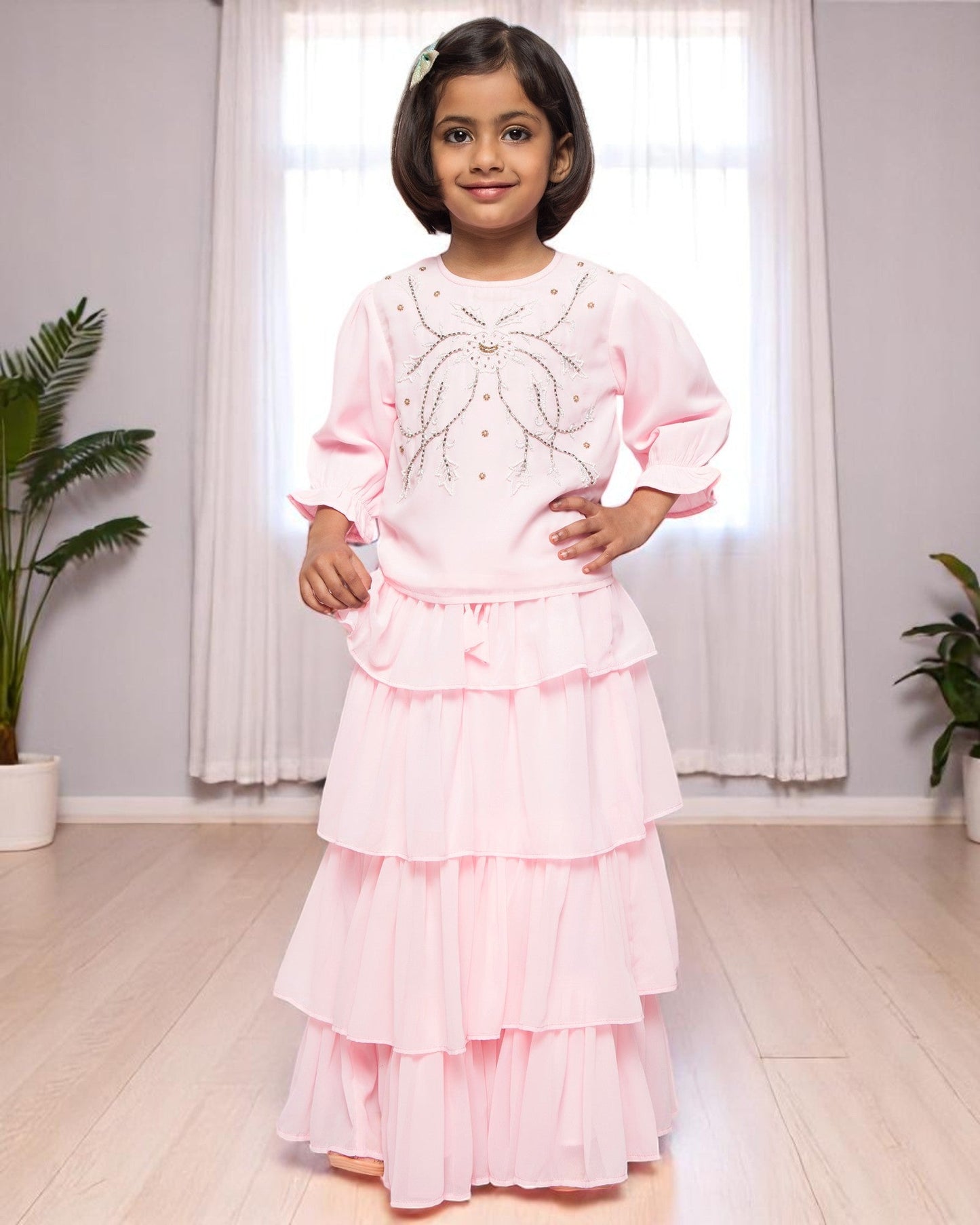Ethereal Elegance: Handcrafted Georgette 3-Piece Set
