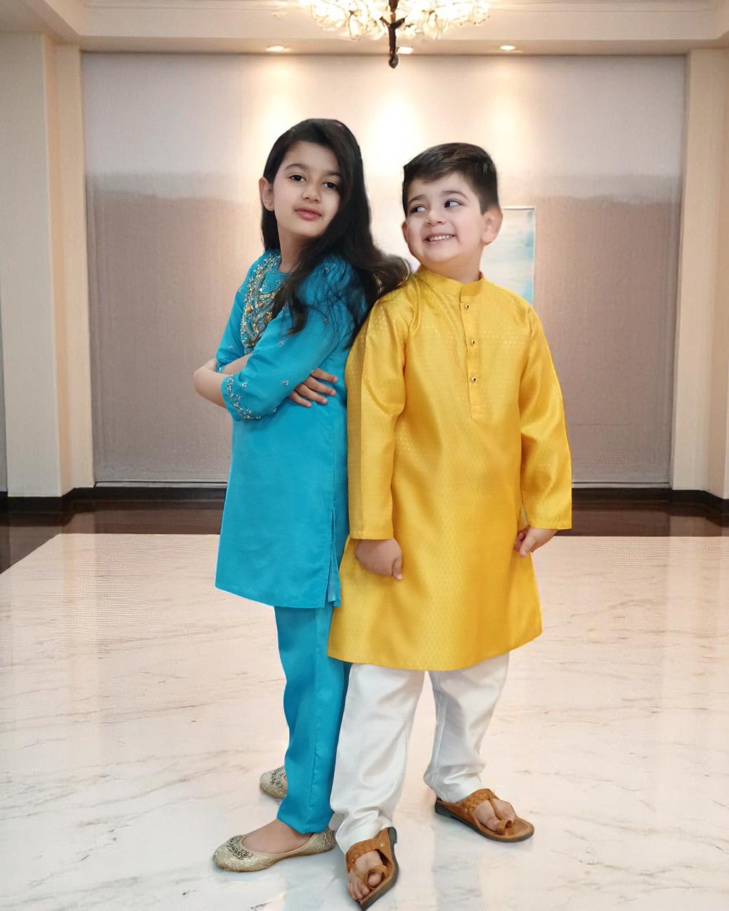 Elegant 3-Piece Ethnic Suit for Girls in Silky French Crepe Fabric