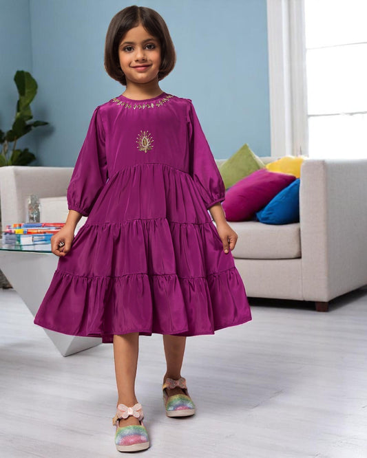 Midi Dress With Handwork Embellishments