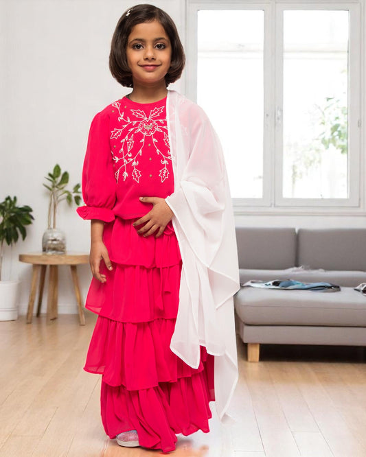 Ethereal Elegance: Handcrafted Georgette 3-Piece Set