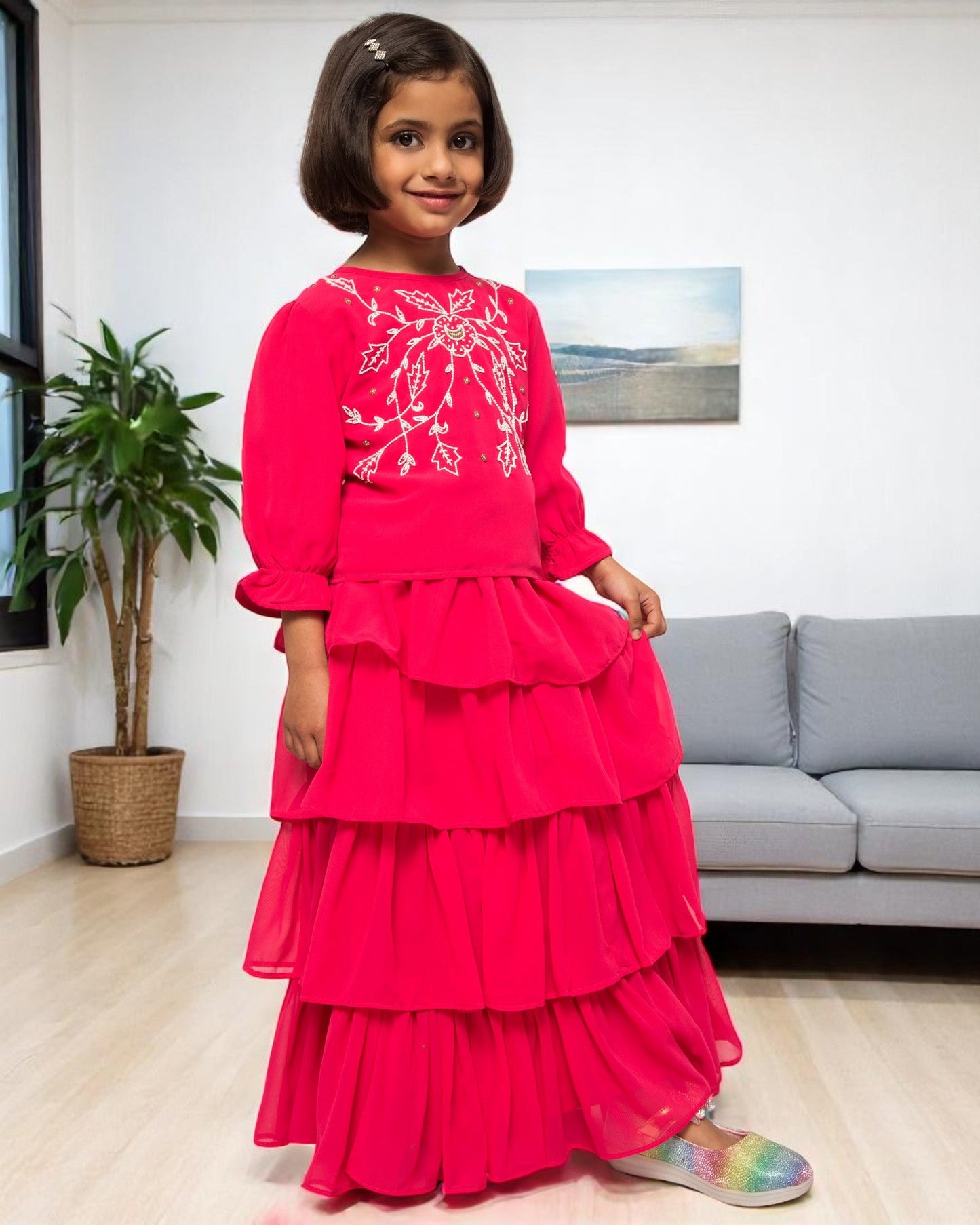 Ethereal Elegance: Handcrafted Georgette 3-Piece Set