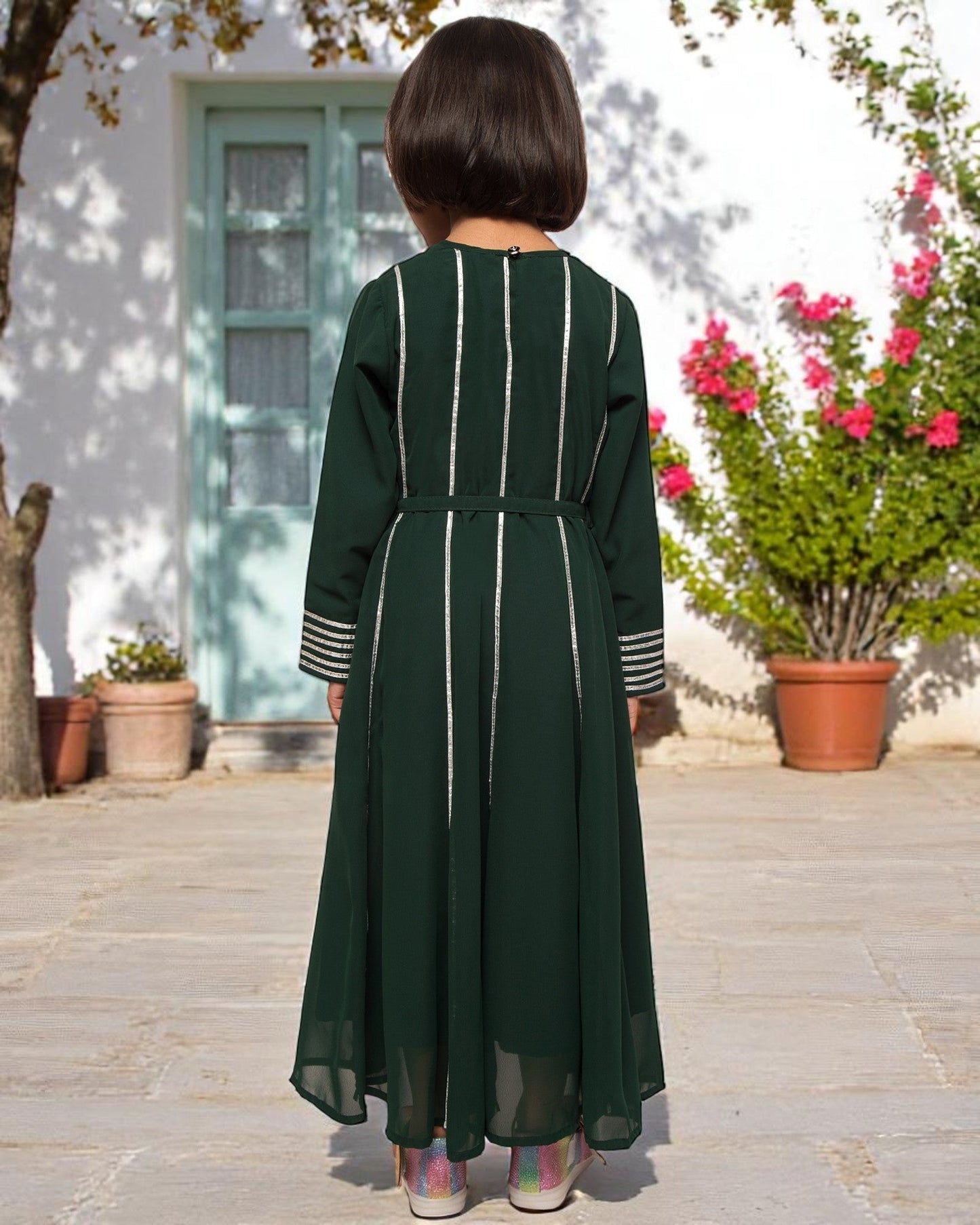 Regal Grace: Georgette Anarkali Maxi with Gota Lace