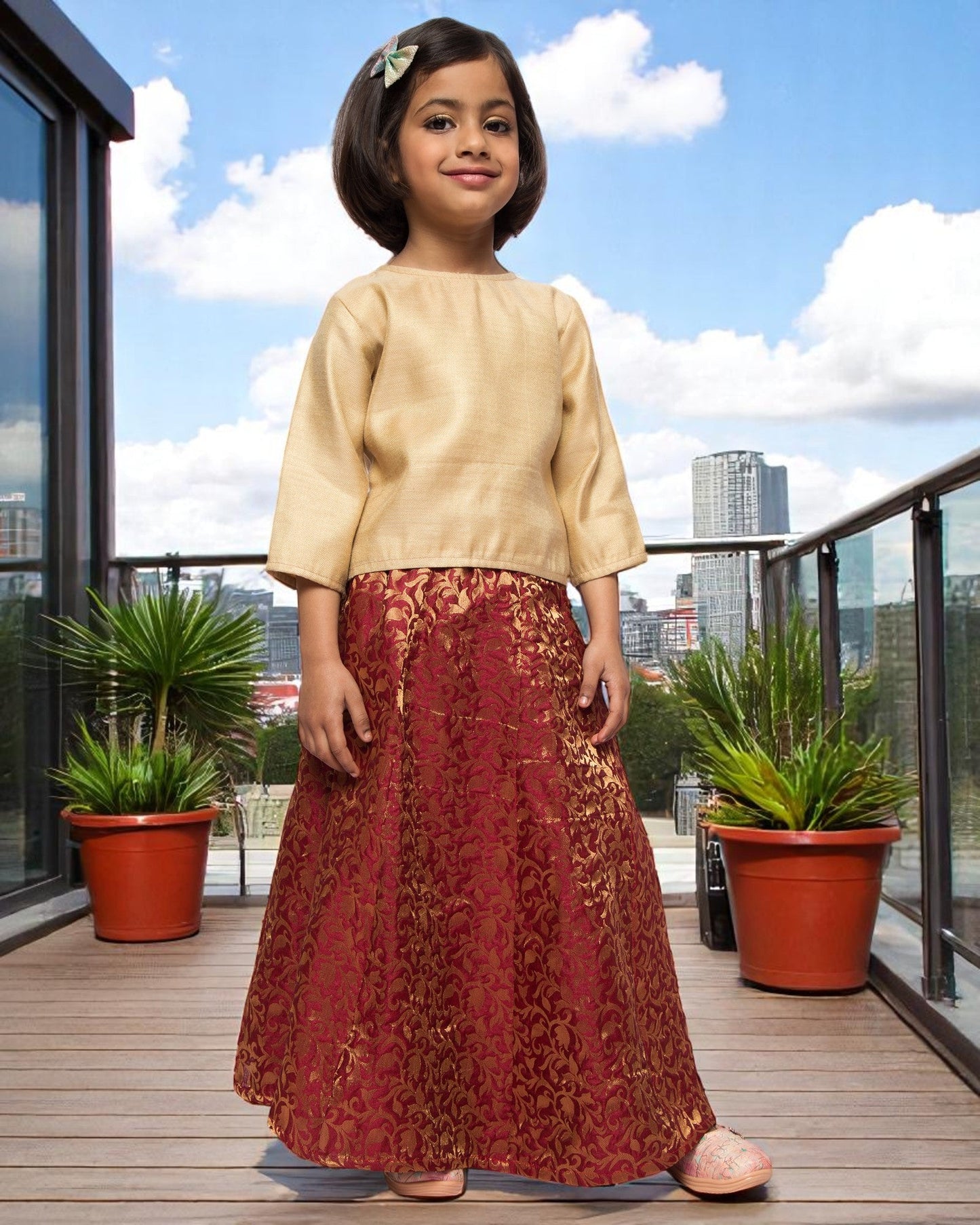 Lehenga-Top-Duppata-3 Pcs Set