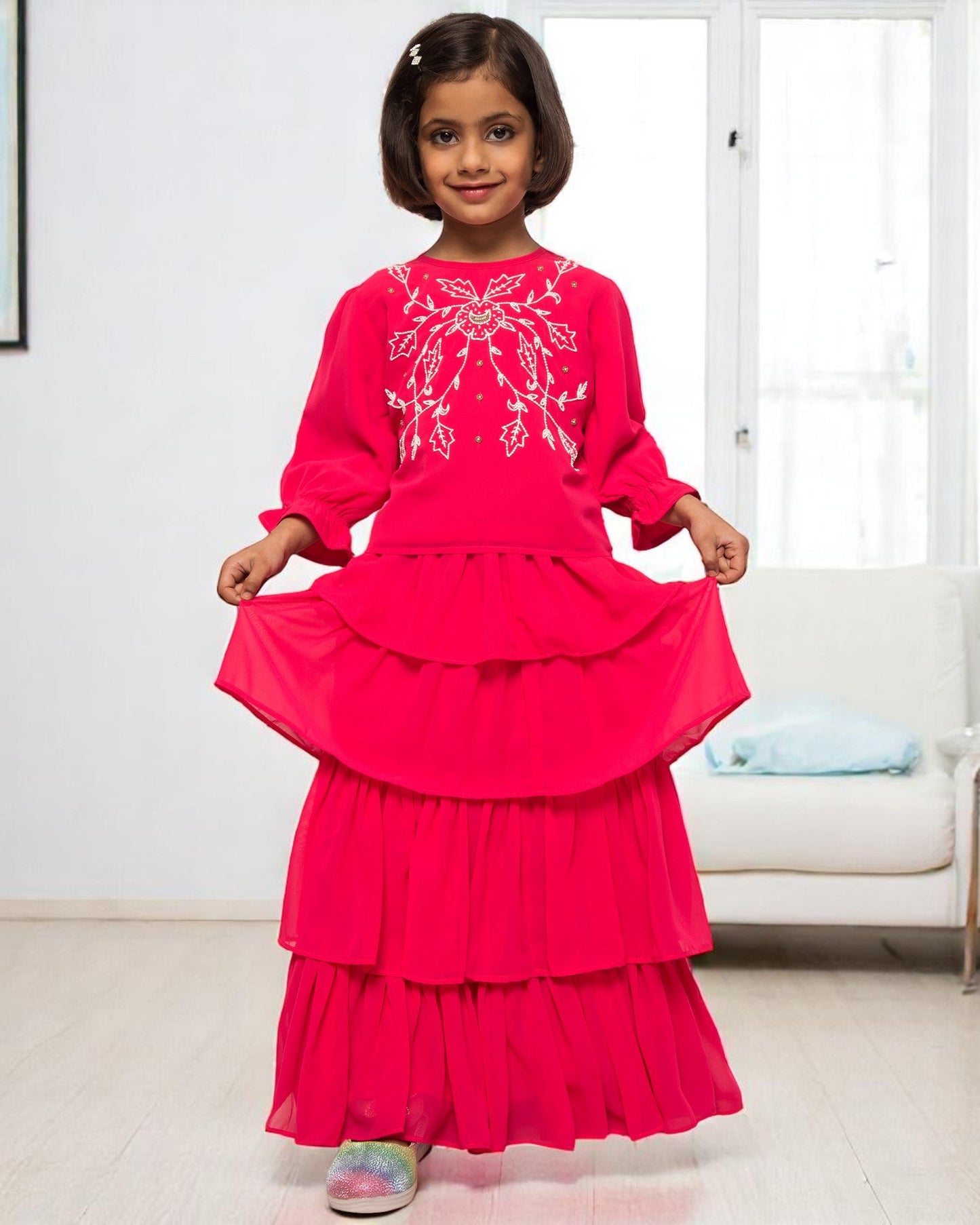 Ethereal Elegance: Handcrafted Georgette 3-Piece Set